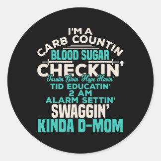 Sticker Rond Diabétique amusant Type 1 Diabète Sensibilisation 