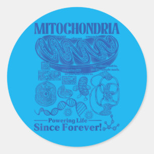 Sticker Rond Diagramme de cellule de biologie de science vintag