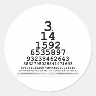 Sticker Rond Diagramme de pi -- Cadeaux et T-shirts de maths
