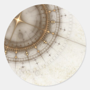 Sticker Rond Diagramme nautique antique, grunge