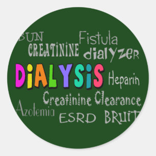 Sticker Rond Dialyse Terminologie Cadeaux