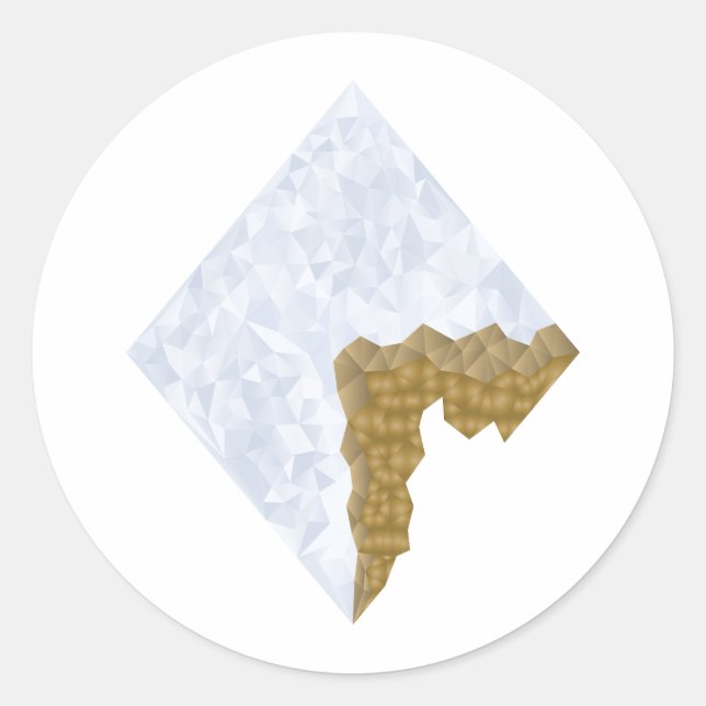 Sticker Rond Diamant cassé (Devant)