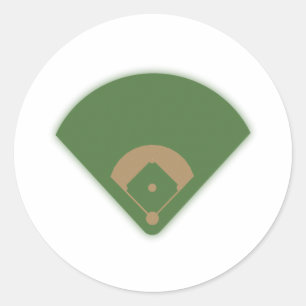 Sticker Rond Diamant de baseball :