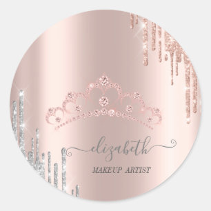 Sticker Rond Diamants modernes Tiara Rose Gold Drivers