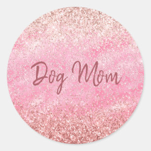 Sticker Rond Diamants roses Glitzy Parties scintillant étincela