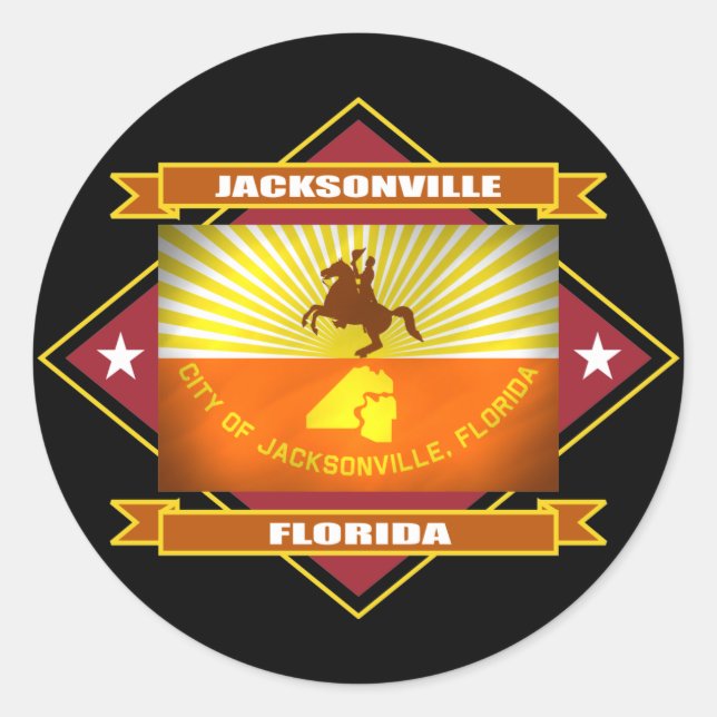 Sticker Rond Diamond de Jacksonville (Devant)
