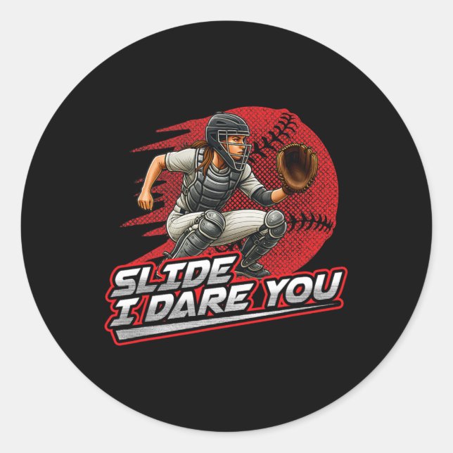 Sticker Rond Diapositive de lanceur doux Je vous oserai Créatio (Devant)