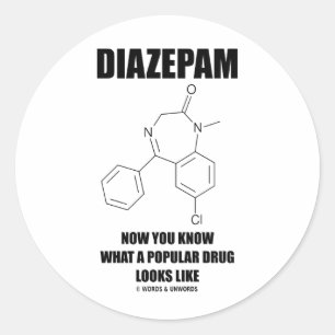 Sticker Rond Diazepam Maintenant Vous Savez À Quoi Ressemble Le