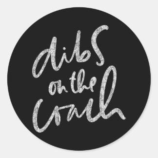 Sticker Rond Dibs on the Coach Football Baseball pour Femme