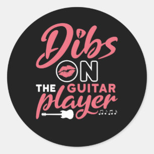 Sticker Rond Dibs sur le joueur de guitare