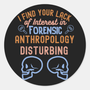 Sticker Rond Dictons d'anthropologie, Étudiant en anthropologie