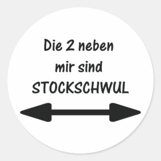 Sticker Rond die 2 neben mir sind stockschwul