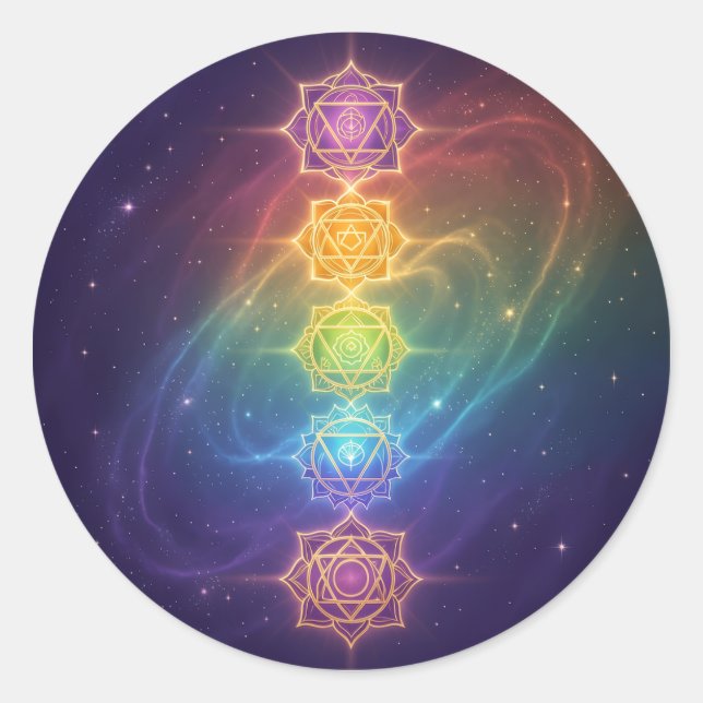 Sticker Rond Die 7 Chakren´11 (Devant)