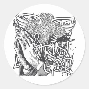 Sticker Rond Dieu de confiance