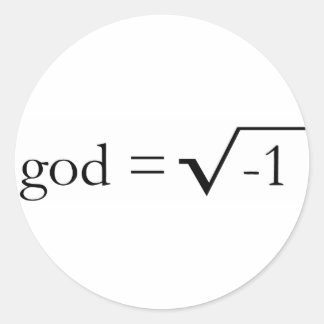 Sticker Rond Dieu est imaginaire