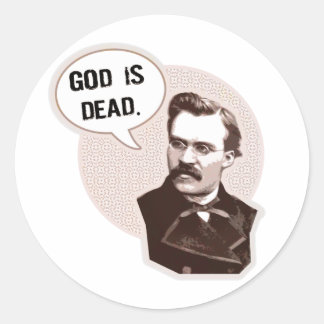 Sticker Rond Dieu est mort (Nietzsche)