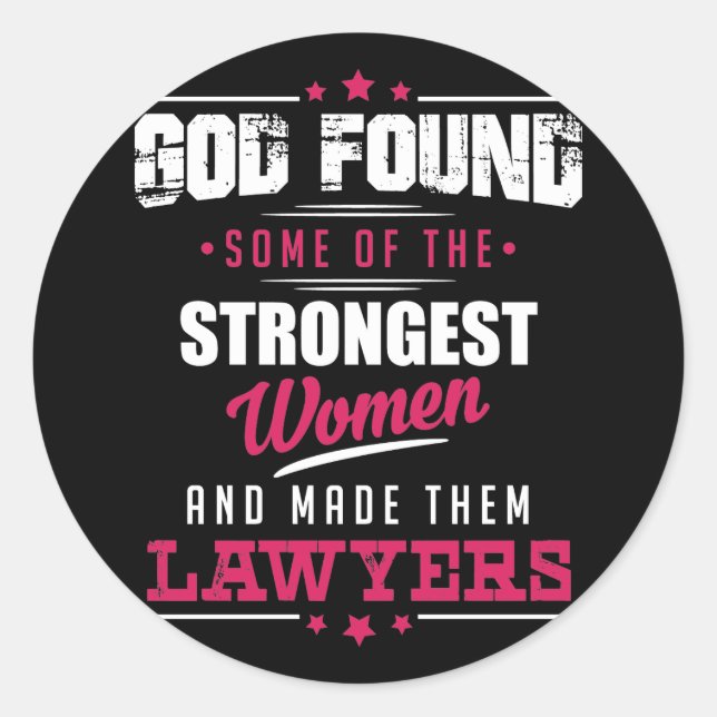 Sticker Rond Dieu Made Avocats Hilariary Profession Design (Devant)
