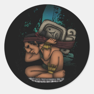 Sticker Rond Dieu maya