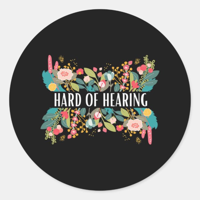 Sticker Rond Difficile d'alerte et de conception de sensibilisa (Devant)