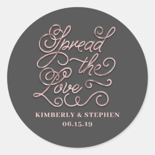 Sticker Rond Diffuser La Faveur Du Mariage D'Amour