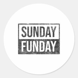 Sticker Rond Dimanche Fête Brunch Footbyll Sports Bbq Church