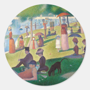 Sticker Rond Dimanche sur La Grande Jatte Seurat Peinture