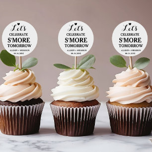 Sticker Rond Dîner de répétition Célébrons l'amour S'more 