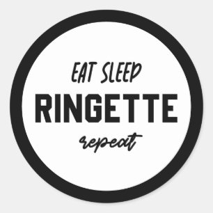 Sticker Rond Dîner Sleep Ringette Répéter Les Cadeaux Du Lecteu