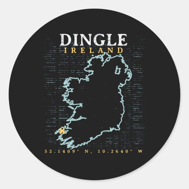 Sticker Rond Dingle Irlande (Devant)