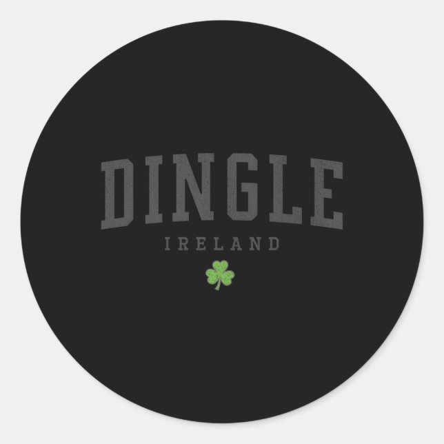 Sticker Rond Dingle Irlande C Grey (Devant)