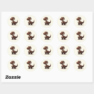 Sticker Rond Dino Gorogsaurus - Collection Kammli Friends