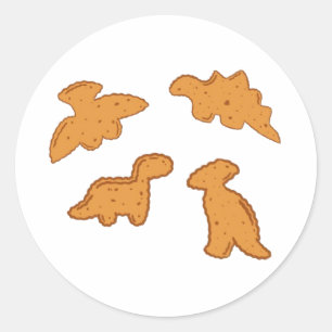Sticker Rond Dino nuggets