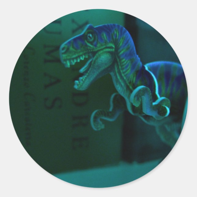 Sticker Rond Dino vert (Devant)