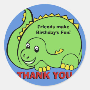 Sticker Rond Dinosaure