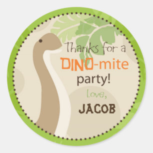 Sticker Rond Dinosaure Brontosaurus Topkaphyloïde de la ciboule