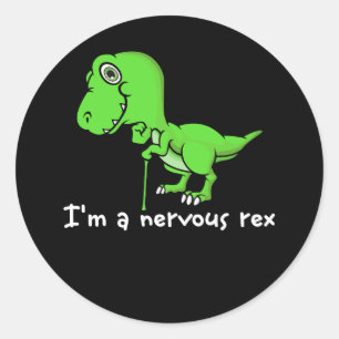 Sticker Rond Dinosaure De Sensibilisation À La Santé Mentale Re