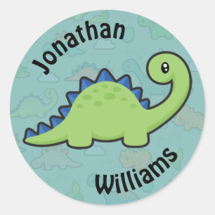 Sticker Rond Dinosaure Fun
