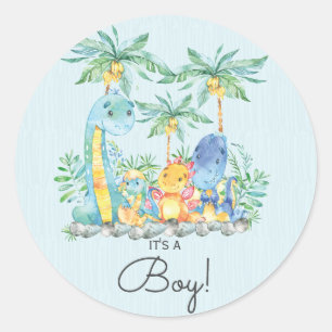Sticker Rond Dinosaures mignons C'est un chevalet de favoritism