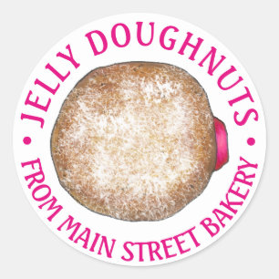 Sticker Rond Dinuts De Jelly Fabriqués Maison Fabriqués À La Ma