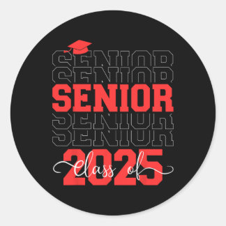 Sticker Rond Diplômé De 2025 Ck À L'École Collège Cl De