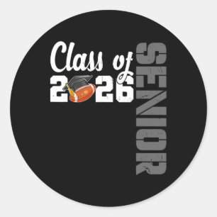 Sticker Rond Diplômé de la promotion 2026 de football senior Cl