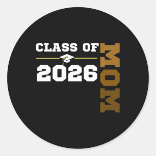 Sticker Rond Diplômé de la promotion 2026 Senior Cl Grad Maman