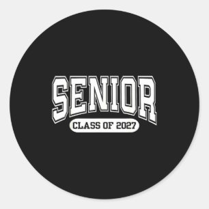 Sticker Rond Diplômé de la promotion 2027 dos senior