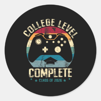 Sticker Rond Diplômé de niveau universitaire Cl de 2026 Joueur 