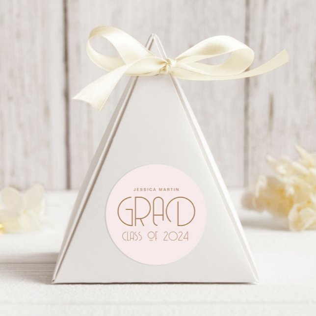 Sticker Rond Diplôme de typographie moderne  (Créateur téléchargé)