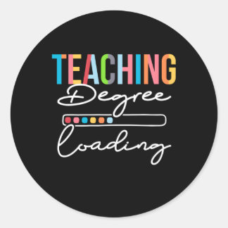 Sticker Rond Diplôme d'enseignement Chargement futur enseignant