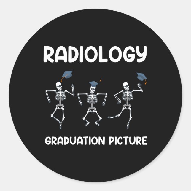 Sticker Rond Diplôme en radiologie Technologue en radiologie de (Devant)