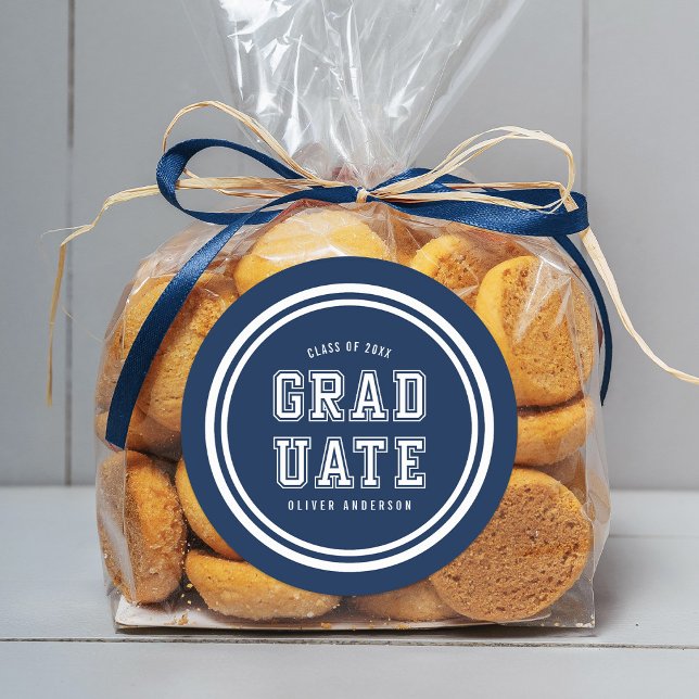 Sticker Rond Diplômé en variation de couleur de l'Arrière - pla (Créateur téléchargé)