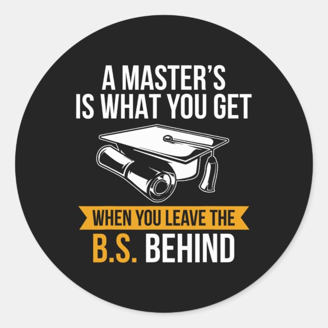 Sticker Rond Diplôme Mba Masters Diplôme (Devant)