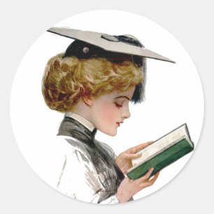 Sticker Rond Diplômée vintage